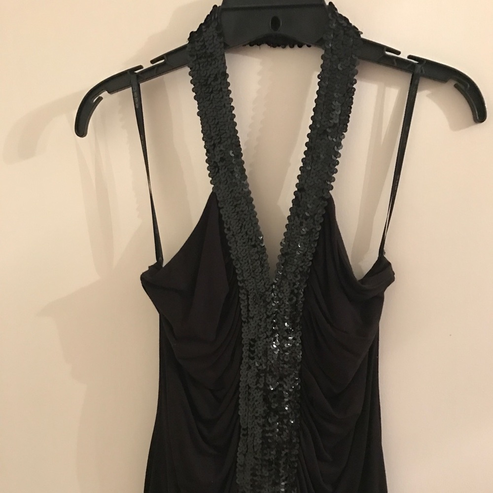 Beautiful Bebe Sequin Halter Top Size Small